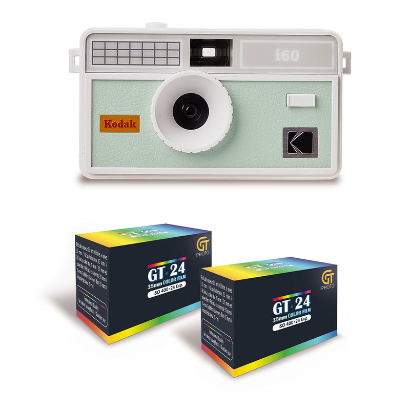 Film Camera - I60 - Bug Green - 2 Free Color Films - Kodak
