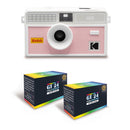 Appareil Photo Argentique - I60 - Baby Pink - 2 Pellicules Couleur Offertes - Kodak