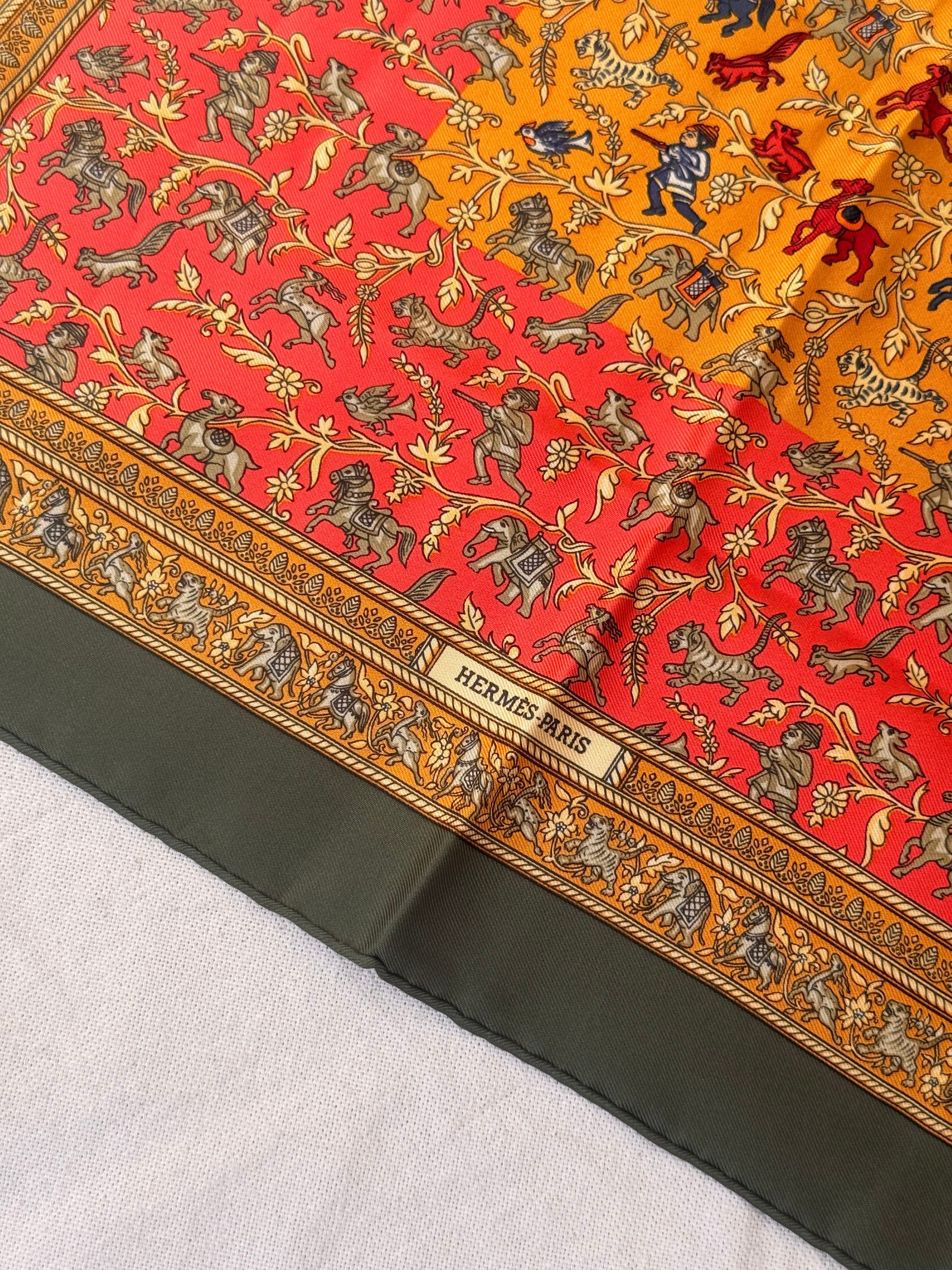 Gavroche Hermès – Modèle Chasse En Inde