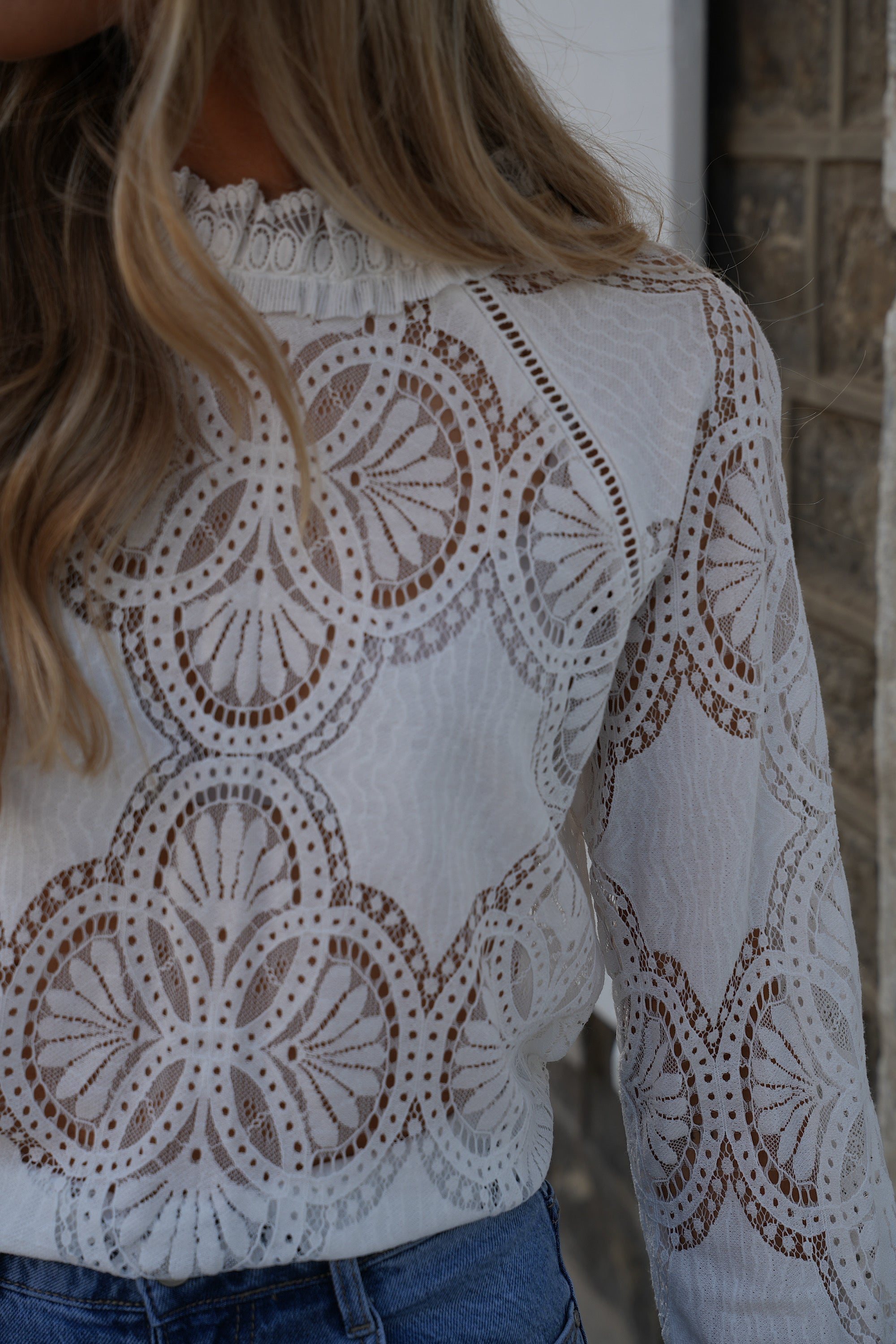 Blouse Brodée Ofelie - Blanche