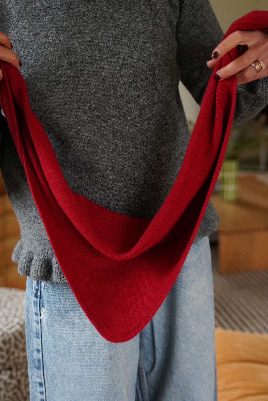 Max Maille Red Scarf