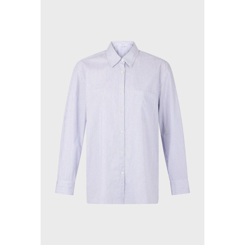 Chemisier - Top Blanche - Bleu Ocean