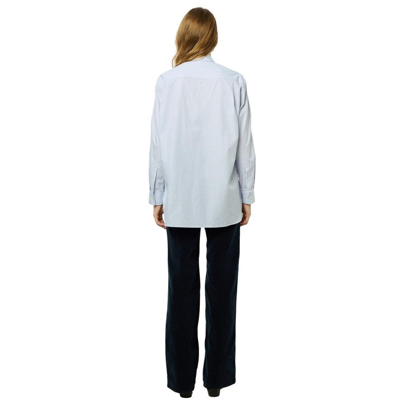 Chemisier - Top Blanche - Bleu Ocean