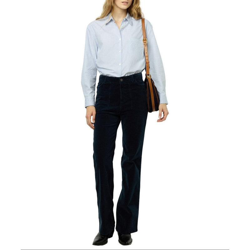 Chemisier - Top Blanche - Bleu Ocean