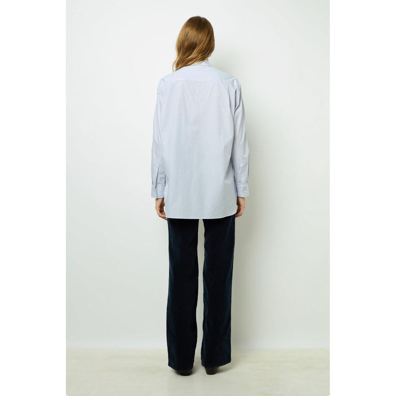 Chemisier - Top Blanche - Bleu Ocean