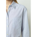 Chemisier - Top Blanche - Bleu Ocean