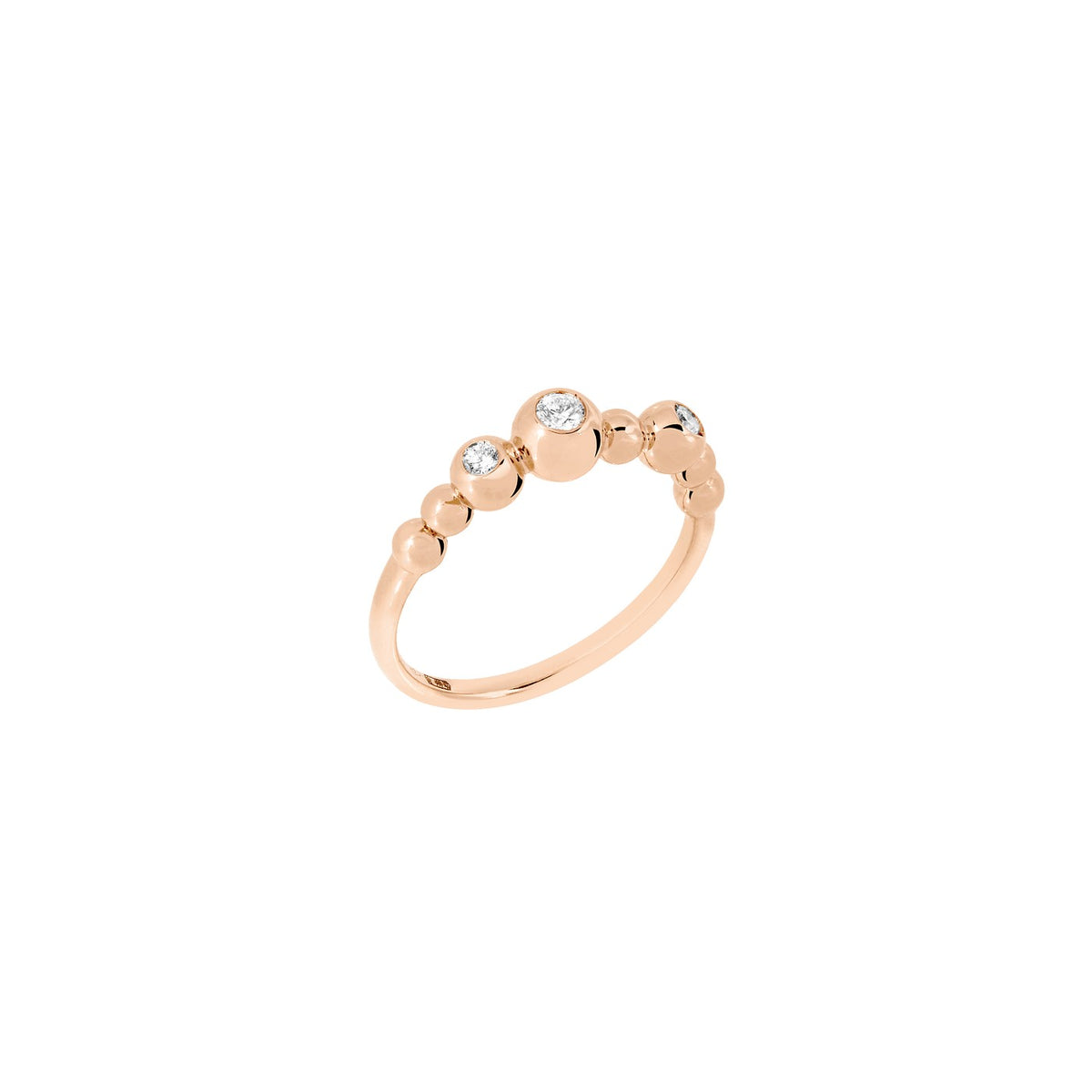 Bague Bollicine - Or Rose 9K & Diamants blancs
