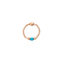 Bague Soft Granelli - Rose Gold & Turquoise Ceramic