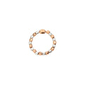 Anillo Soft Granelli - Cadena de oro rosa de 9 quilates y plata