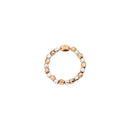 Bague Soft Granelli - Rose Gold Chain & Sterling Silver