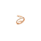 Ring Spirale Étoiles - 9K roséguld & diamanter