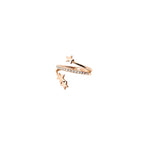 Ring Spirale Étoiles - 9K roséguld & diamanter