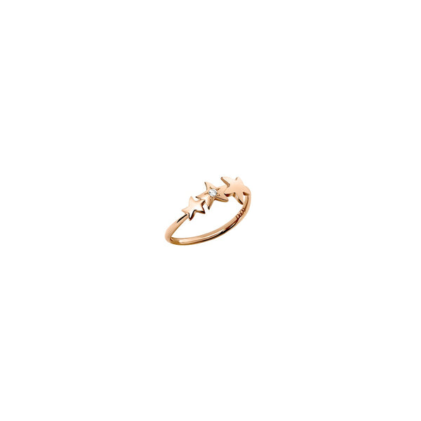 Bague Stellina - Or Rose 9K & Diamants blancs