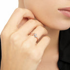 Bague Papillon - Or Rose 9K & Diamants blancs
