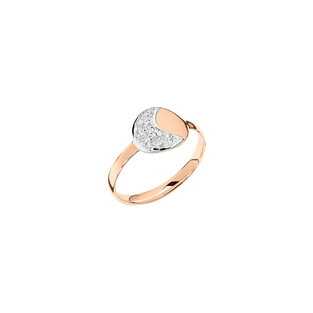Bague Moon & Sun - Or Rose 9K & Diamants blancs