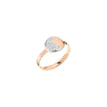 Bague Moon & Sun - Or Rose 9K & Diamants blancs