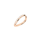 Bague Vague - Or Rose 9K & Diamants blancs