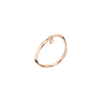 Bague Vague - Or Rose 9K & Diamant blanc