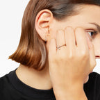 Bague Vague - Or Rose 9K & Diamant blanc
