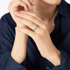 Bague Rondelle Turquoise - Argent