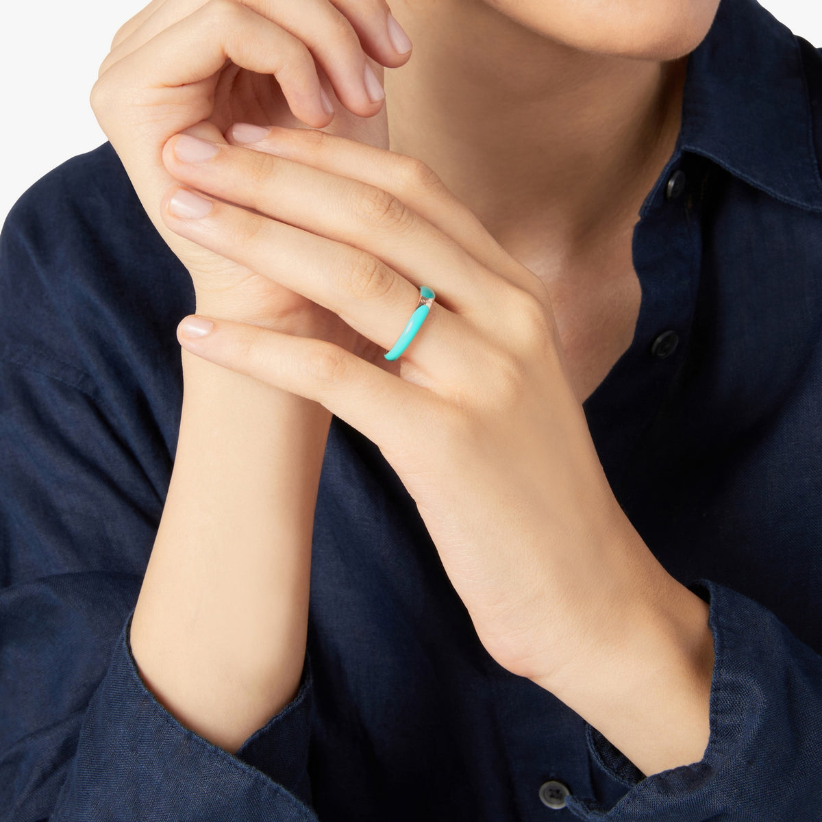 Bague Rondelle Turquoise - Argent