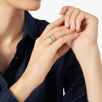 Bague Rondelle Turquoise - Argent