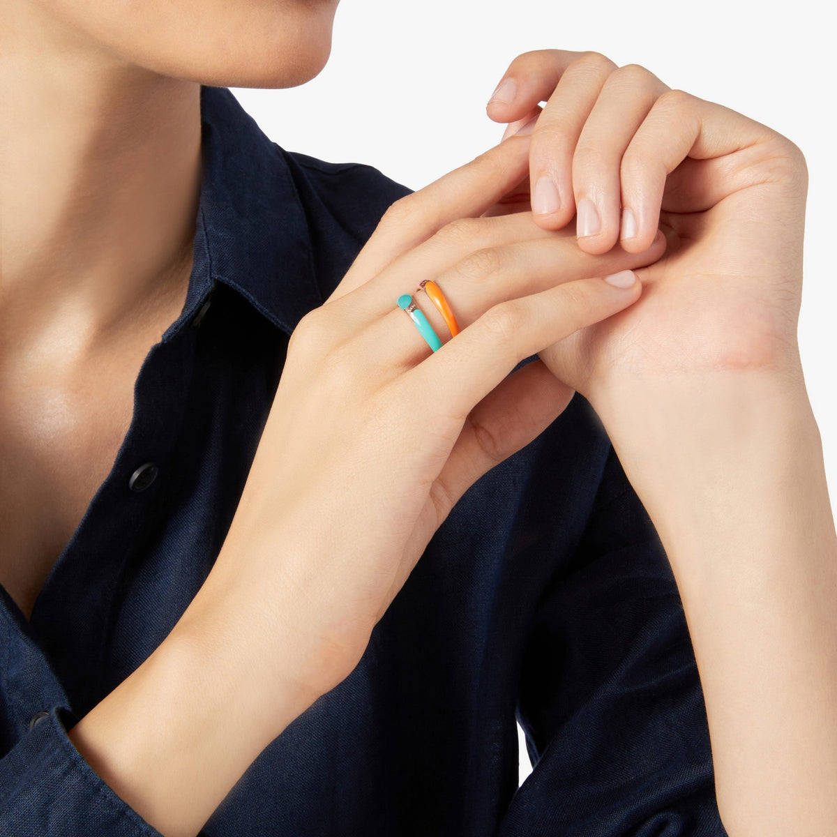Bague Rondelle Turquoise - Argent