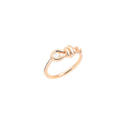 Bague Nodo - Or Rose 9K & Diamant blanc