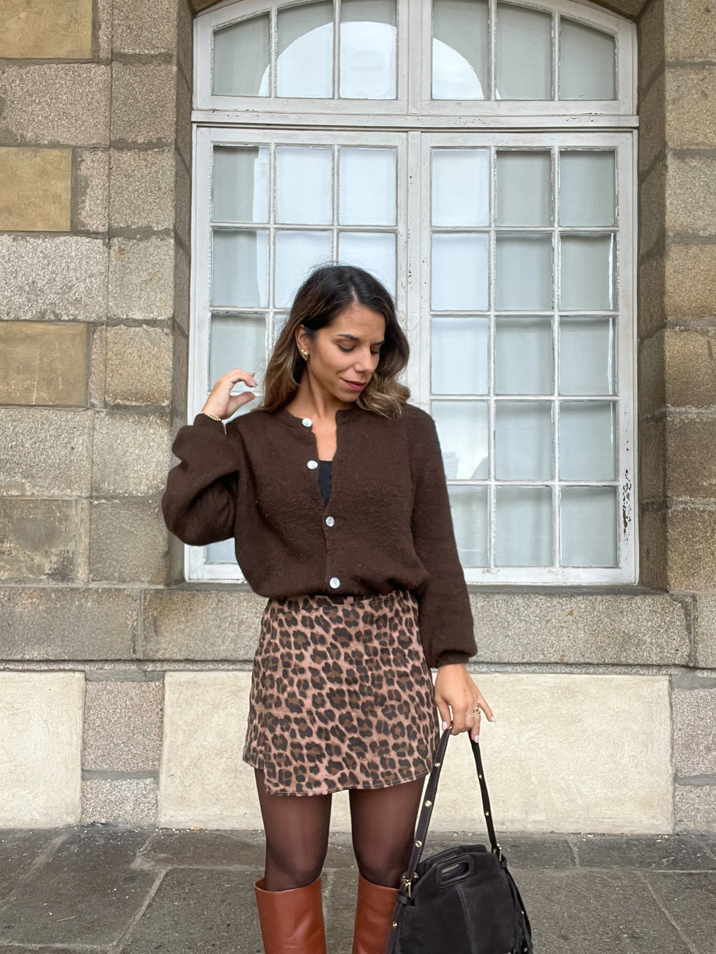 Prenda de Punto de Lana Léonie Chocolate