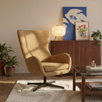 Dactyl - Poltrona girevole a 1 posto - Tessuto - Giallo senape