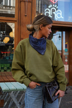 Georges Navy Pattern Scarf