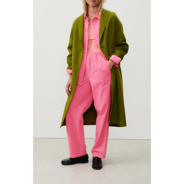 Abrigo Largo Recto Cuello Chal Abotonado - Marais - Mujer