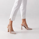Zapatos de tacón Dahl Blush - Lino rosa