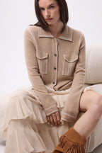 Chemise Denim Dalila - Beige Creme Blanc - Femme
