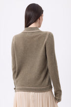 Camisa denim Dalila - Caqui jaspeado beige crema - Mujer