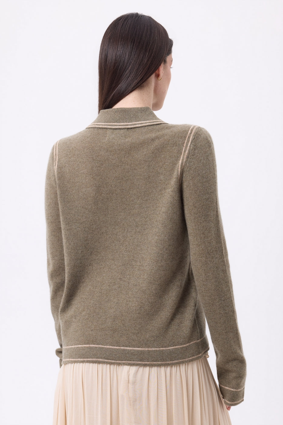 Camisa denim Dalila - Caqui jaspeado beige crema - Mujer