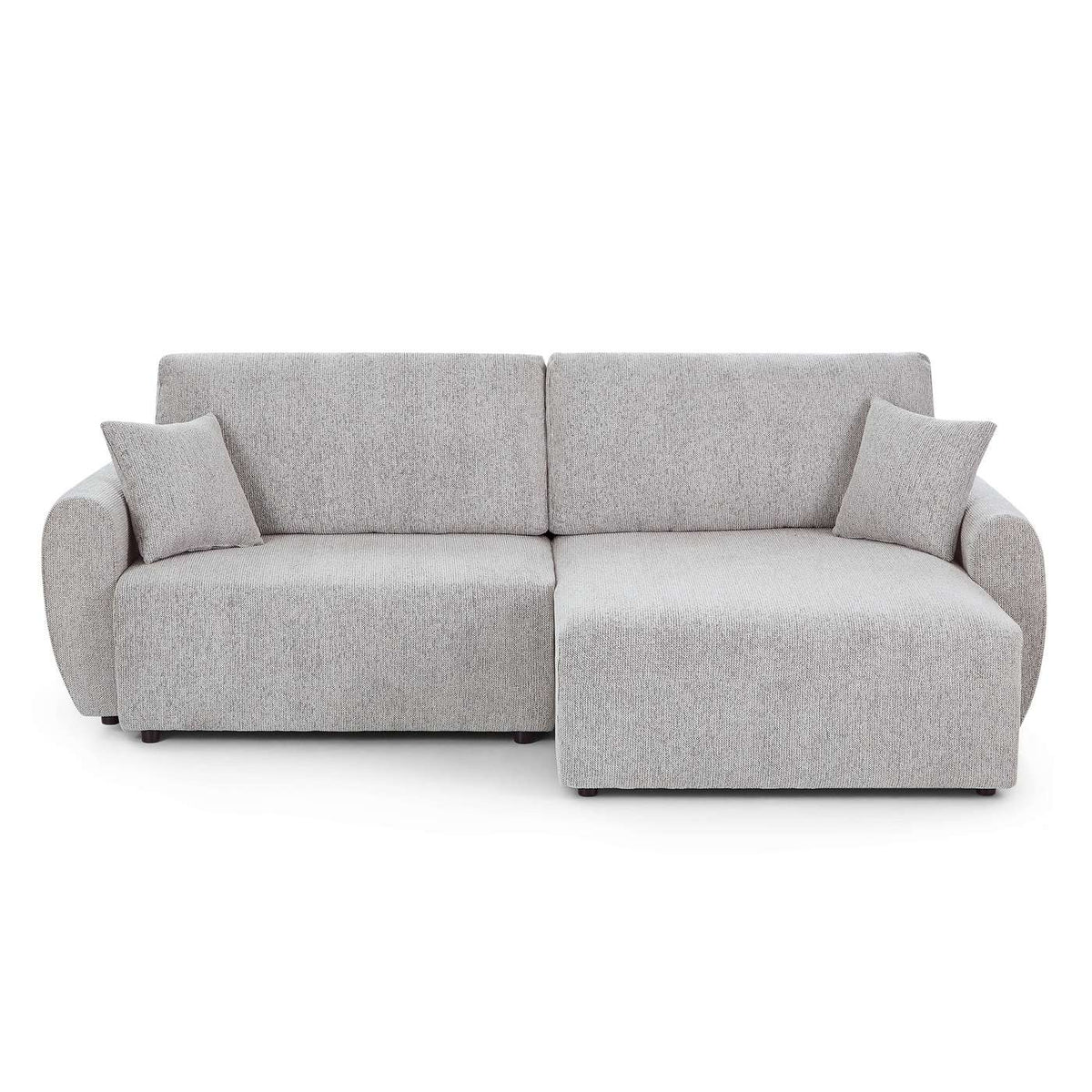 Dana - Divano angolare trasformabile e reversibile a 4 posti - Tessuto ciniglia - Beige