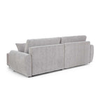 Dana - Divano angolare trasformabile e reversibile a 4 posti - Tessuto ciniglia - Beige