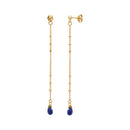 Boucles D'Oreilles Longues Danae Lapis Lazuli