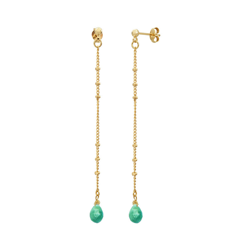 Pendientes Largos Amazonita Danae
