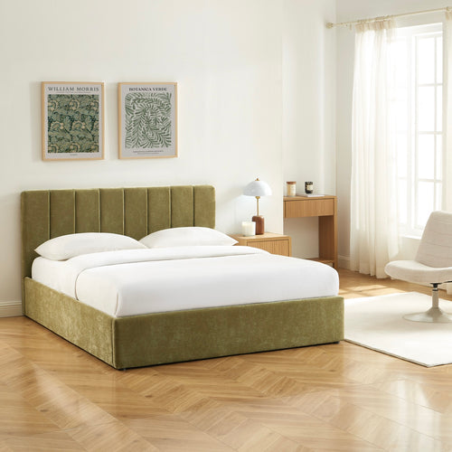 Dario - Cama contenedor - Tela verde