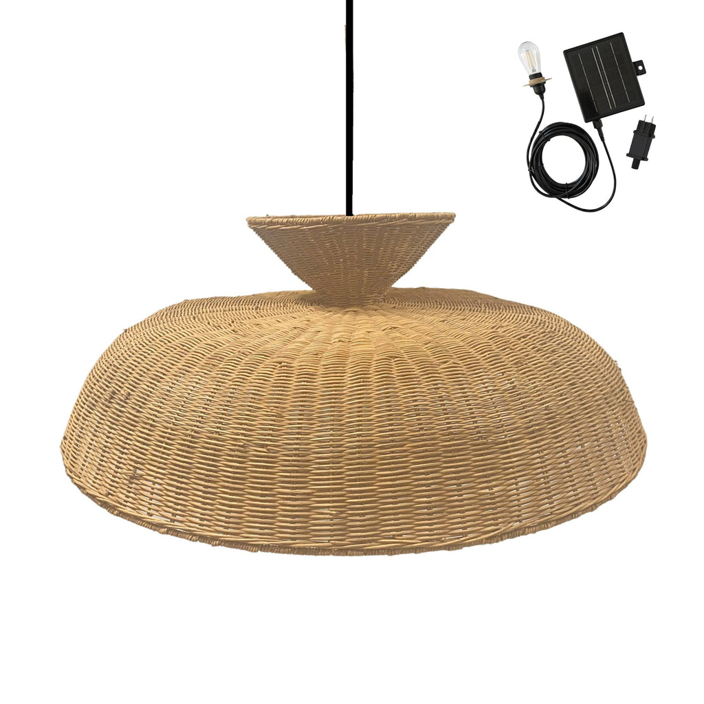 Darma - Solar Pendant Light - Rattan - Beige