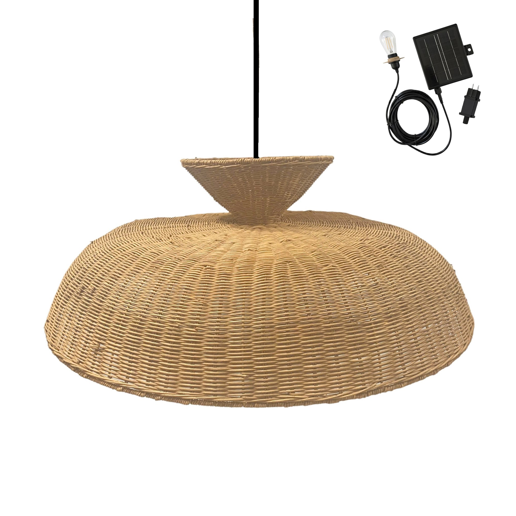 Darma - Solar Pendant Light - Rattan - Beige