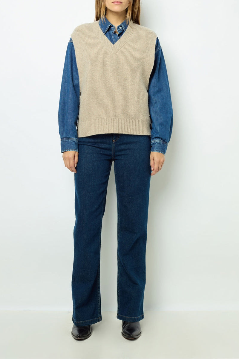 Pull - Gilet Julietta - Beige Rosé
