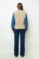 Pull - Gilet Julietta - Beige Rosé