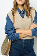 Pull - Gilet Julietta - Beige Rosé