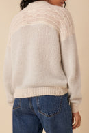 Dawson Sweater - Almond/Ecru