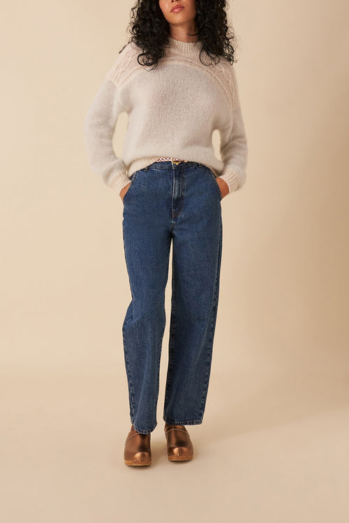 Dawson Sweater - Almond/Ecru