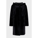 Manteau Peaux Lainees Letitia - Marine