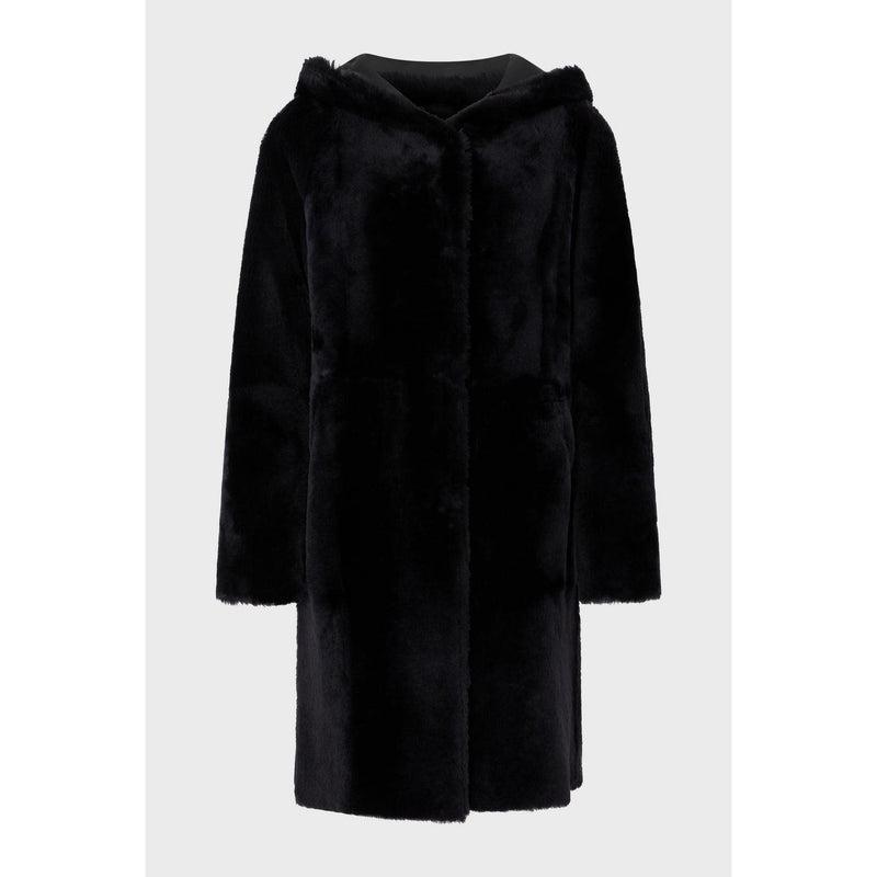 Manteau Peaux Lainees Letitia - Marine